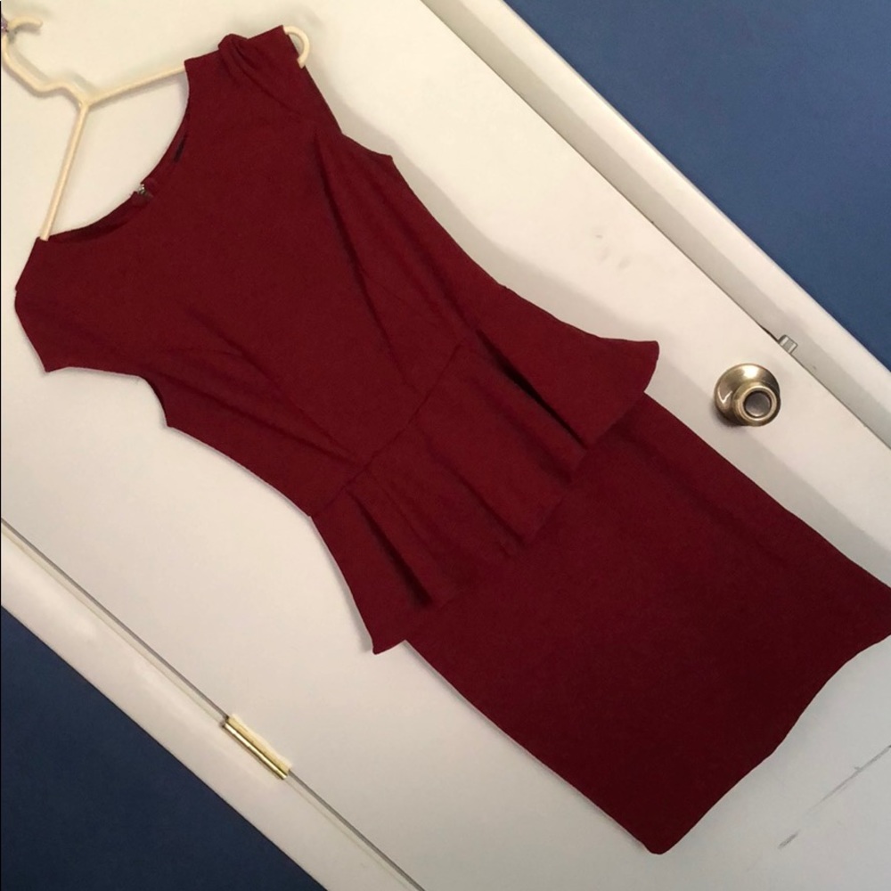 Burgundy cocktail dress